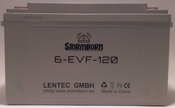STORMBORN Kabinenroller Batteriesatz 60V120ah - 5 Stück zu 12V - 6-EVF-120